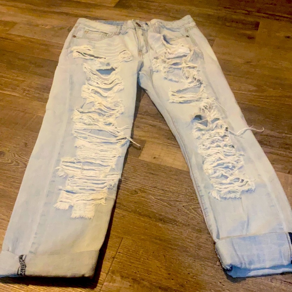Women’s Machine Distressed boyfriend Jeans Sz 5